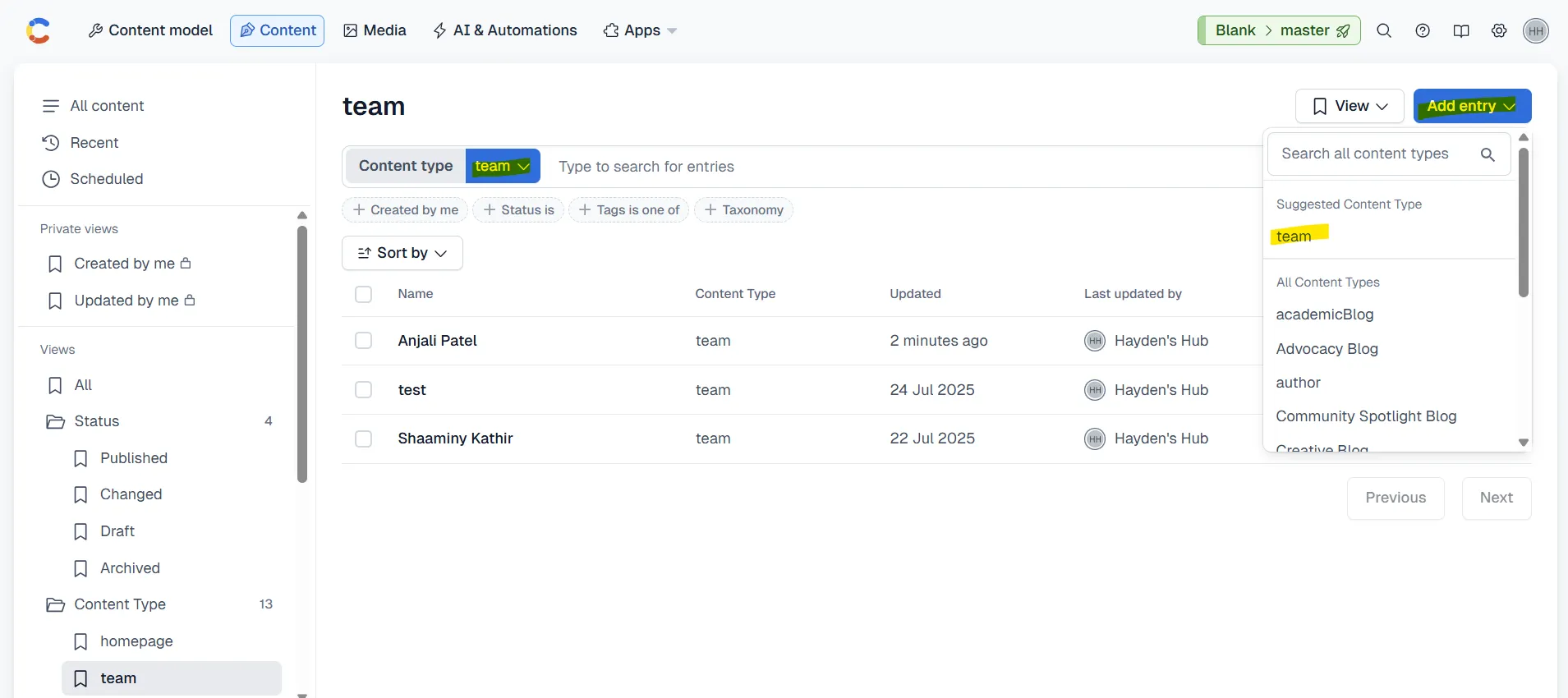 Add Entry Screenshot